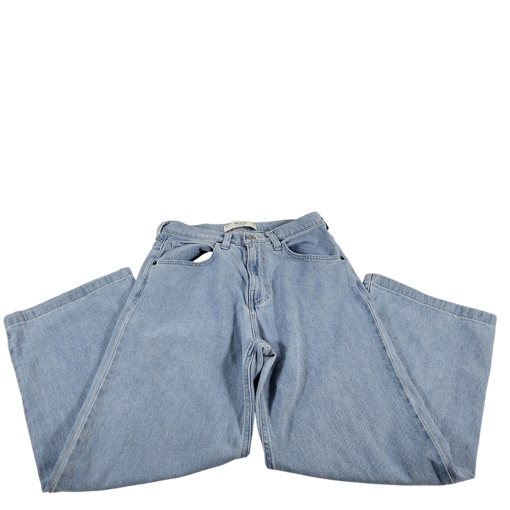 Hollister Super Baggy Light Wash Denim Jeans W28 L30 Women